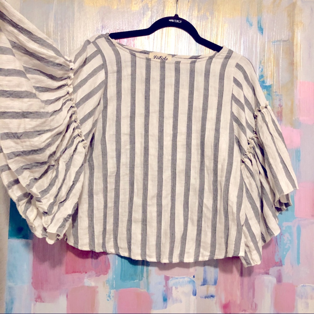 Flowy Medium striped top